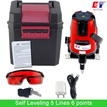 KaiTian Laser Level 5 Lines 6 Points with Slash Function and Outdoor 360 Rotary Self Leveling