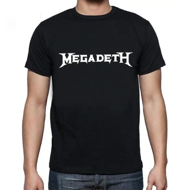 

Hot Sale Mens T shirts Fashion 2018 Megadeth Letter print T-shirt Men O Neck Short Sleeve Cotton Tops Tee Homme Camisetas