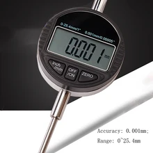 0-12,7 мм цифровой индикатор 0-25,4 мм(по умолчанию) 0,001 цифровой индикатор электронный стрелочный индикатор Таблицамикрометр измерительный инструмент steel electronic micrometer digital micrometer