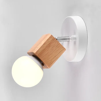 

Wooden ceiling lamp and wall entrance hallway personality study bedroom minimalist Scandinavian bedside Ceiling light ZZP1825
