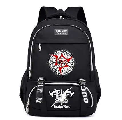 

High Q new fashion anime fate stay night saber unisex men and women student preppy style backpack