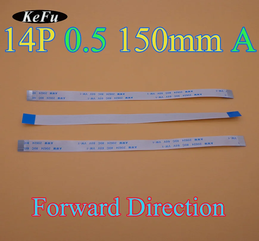 5X New FFC FPC flexible flat Cable 0.5mm pitch 14 pin 150mm long