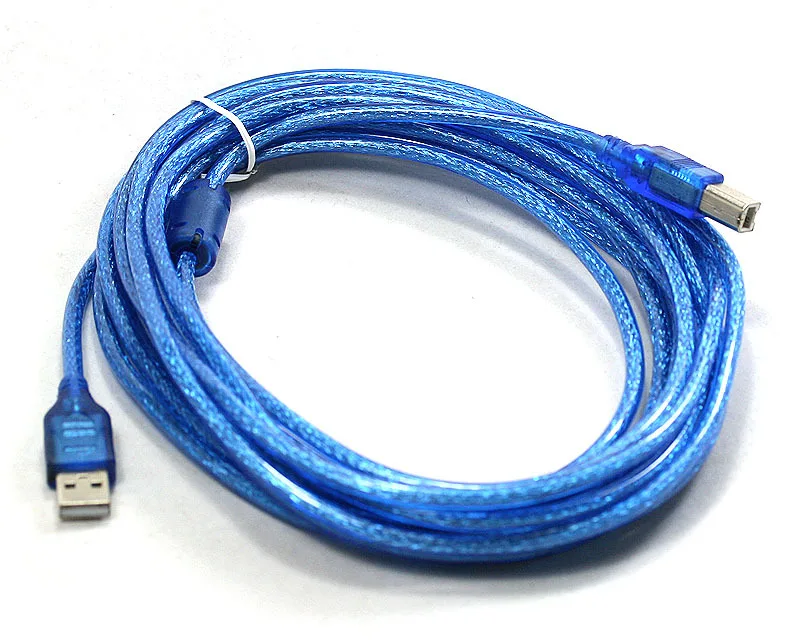 5m 16 5ft promotion blue color usb 2 0 printer extension cable am to bm