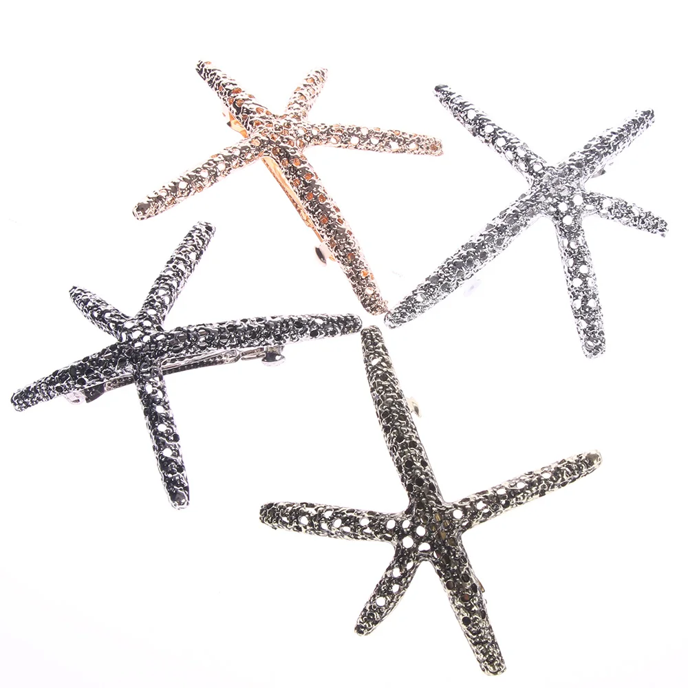 

1 Pc Headwear Lady Girls Pretty Natural Starfish Star Barrettes Summer Beach Hair Clip Accessories