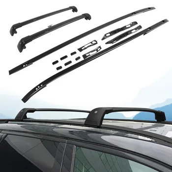 

4 pieces Suitable for Land Rover new Discovery sport 2015 2016 2017 2018 High quality Black baggage luggage roof rack Rail bar