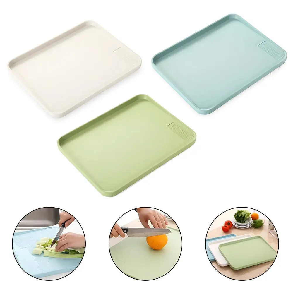 

Double-sided Cutting Board Thickening Cutting Board Plastic Non-slip Kitchen Fruit Knife Chopping Board Home Kitchen Supplies