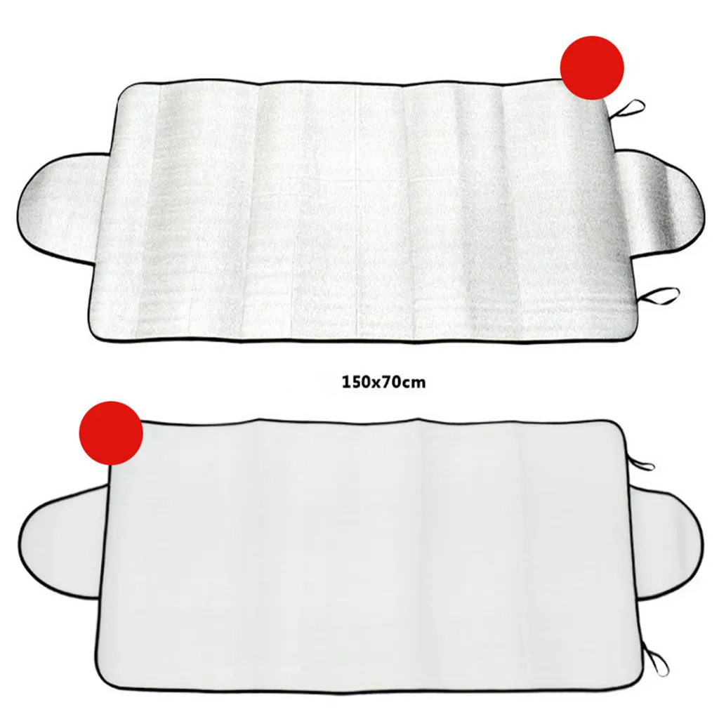

Car Snow Ice Protector Visor Sun Shade Fornt Rear Windshield Cover Block Shields folding ears on both sides anti-theft and anti