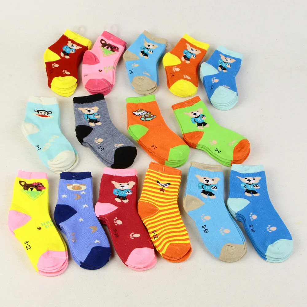 

New children's socks, polyester socks, spring and autumn cartoon baby socks, sweat-absorbent breathable socks, special offer