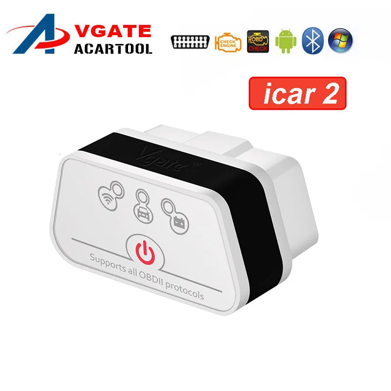 

Diagnostic Tool Vgate iCar2 Elm327 Bluetooth OBD2 Adapter iCar 2 Elm 327 Car Scanner For Android Obd 2 Auto Code Reader Scanner