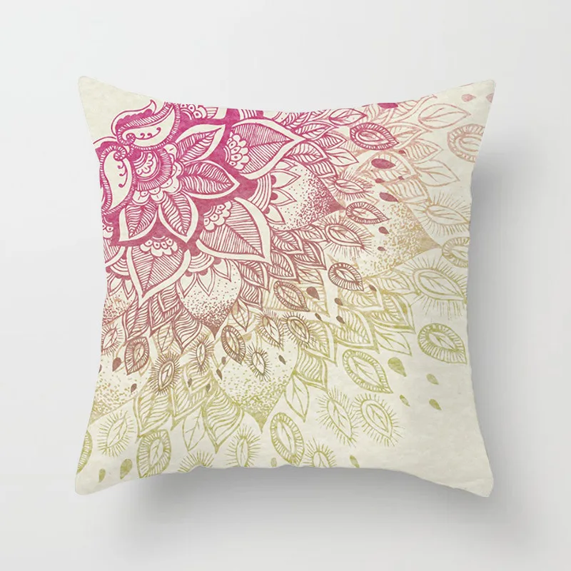 Fuwatacchi украшение с изображением мандалы наволочка для подушки синий розовый геометрический цветочный принт наволочка для подушки домашние декоративные подушки - Цвет: PC03938