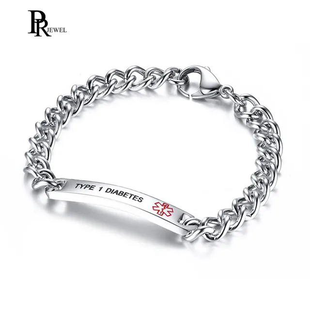 Medical Alert Bracelet >> Dropshipping Type 1 Diabetes Stainless Steel Medical Alert Bracelet Medical Alert Bracelet >> Dropshipping Type 1 Diabetes Stainless Steel Medical Alert Bracelet