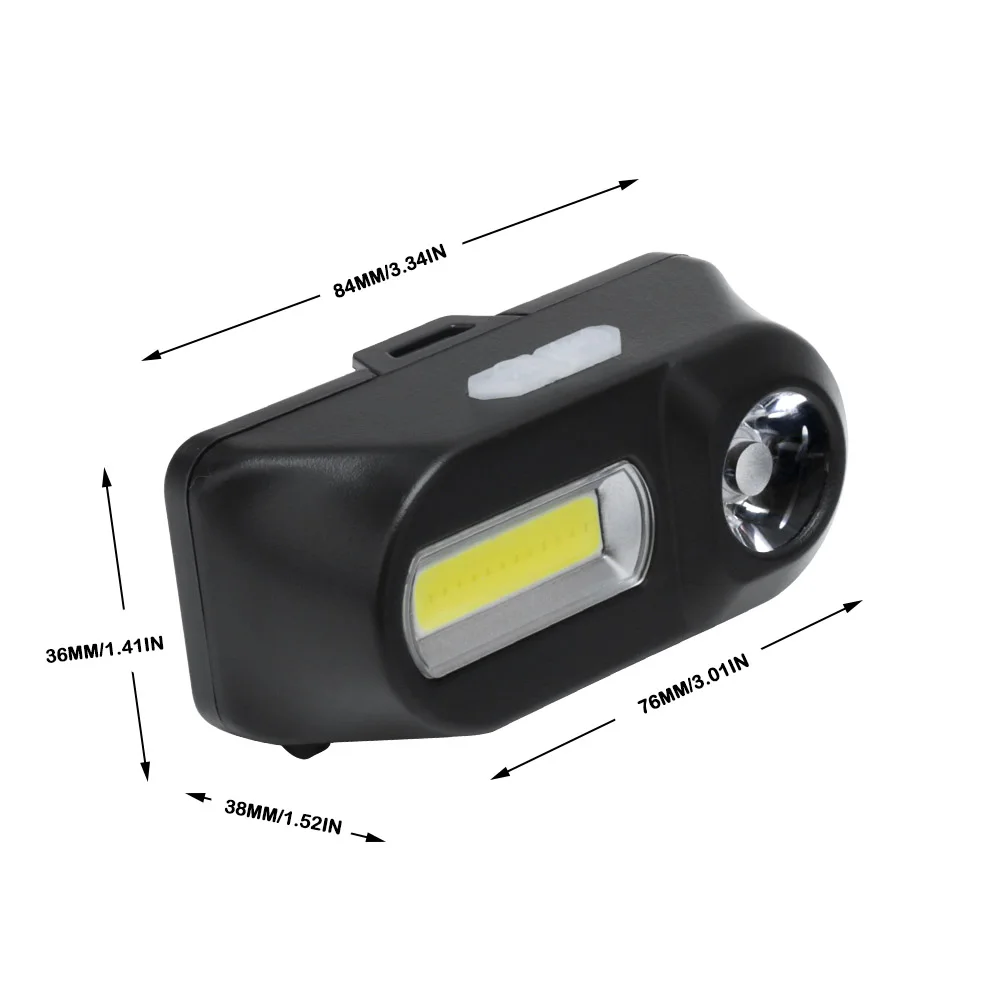 BORUiT COB XPE светодиодный мини Налобный фонарик USB перезаряжаемая фара