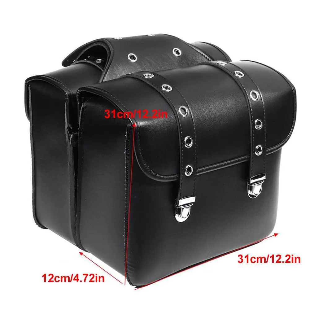 Clearance 2pcs Soft PU Leather Cycling Bike Motorcycle Saddle Bag Portable Waterproof Riding Bicycle Hanging Trunk Bag 5