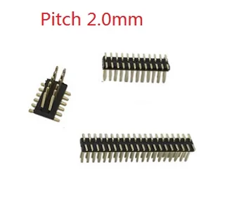 

100pcs Pitch 2.0 mm PCB Male Header Dual Row Pin Header 4 6 8 9 10 12 14 16 20 24 26 30 40 50 60 80 Vertical Surface Mount SMD