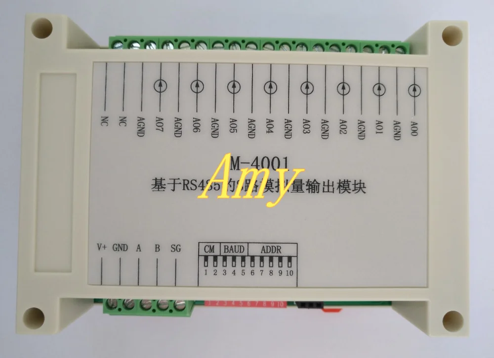 

8 way 0~5V analog output AO module RS485 communication IO board -Modubus RTU controller DAC