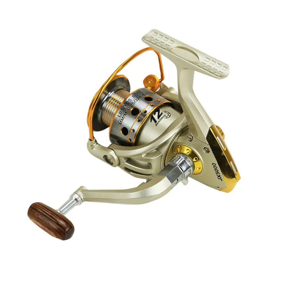 Fishing Reel Metal Spool Spinning Reel 8kg/17.6lb Drag 500-7000 Series Ball Bearings 12+1BB Durable Enhance Fishing Wheel