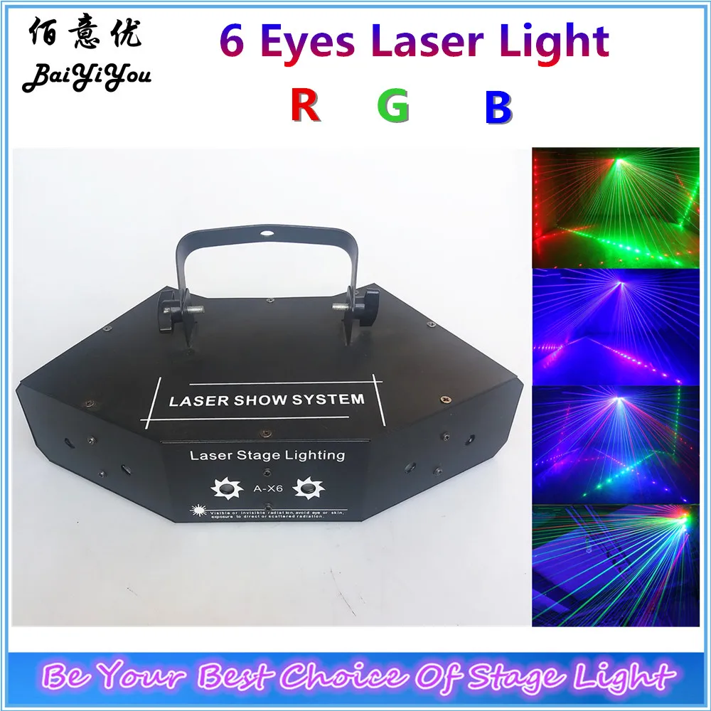 6 Eyes Laser Light 6 Eyes RGB Pattern DJ Laser Light For Disco KVT