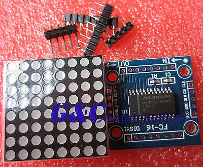 

2pcs MAX7219 dot matrix module microcontroller module DIY KIT