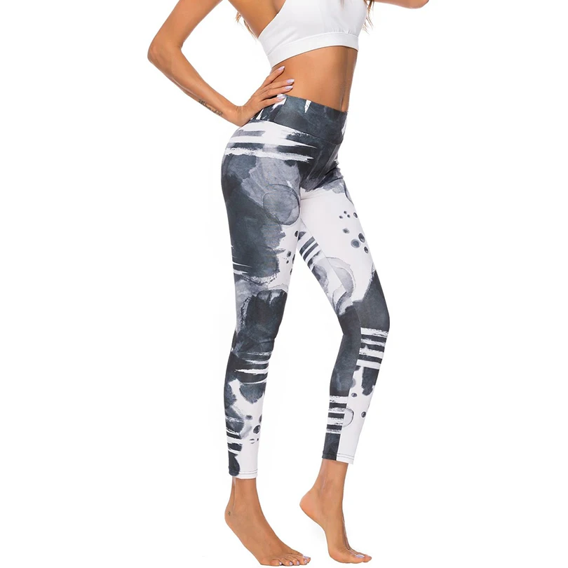 

Sexy Print High Waist Bandage Women Leggings Hip Push Up Female Leggings Elasticity Run Pants Spandex Fitness Sports Clothing