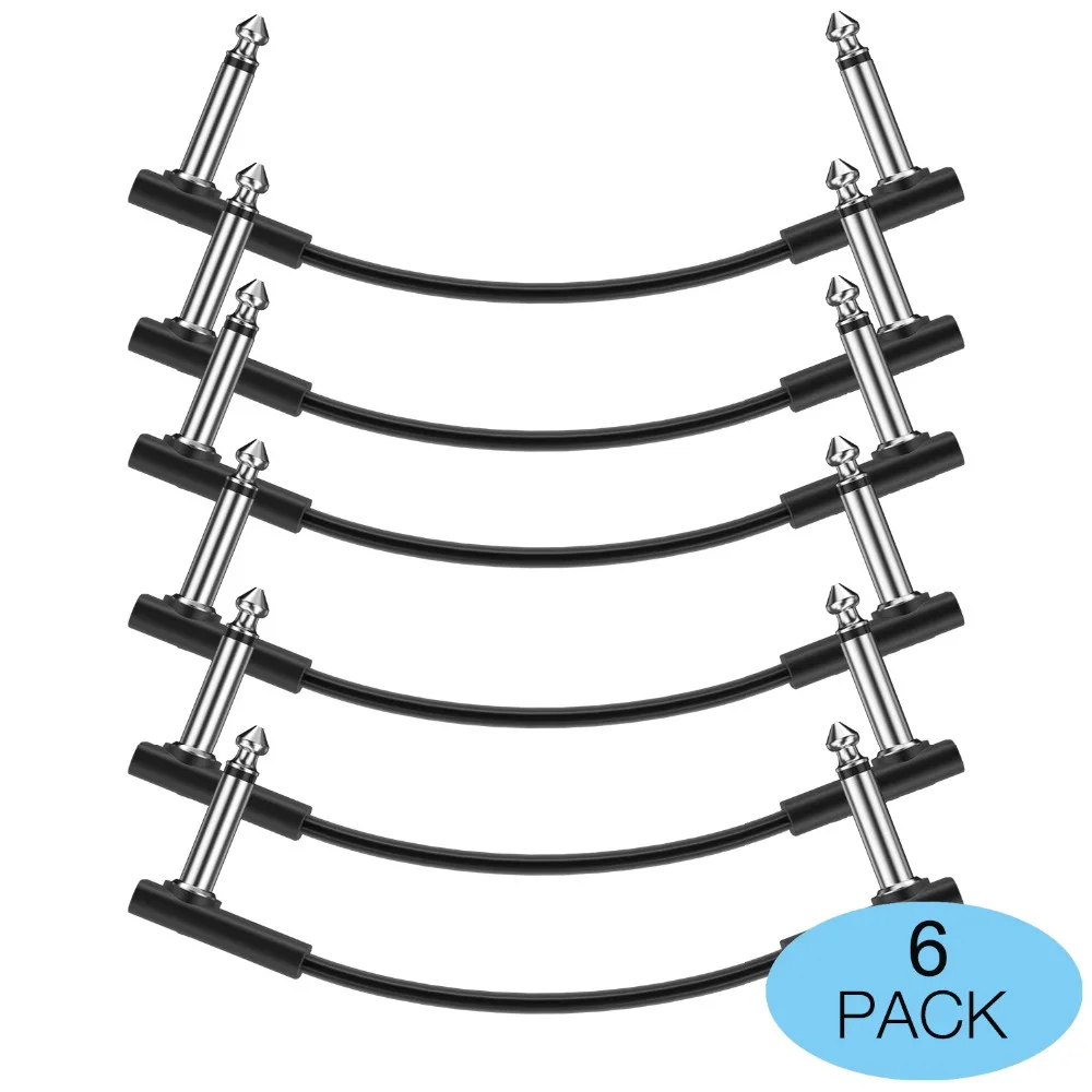 15/30 см 3/6 пакет гитарная педаль патч аудио кабель с прямым углом гитарная педаль соединения кабеля провод шнур аксессуары