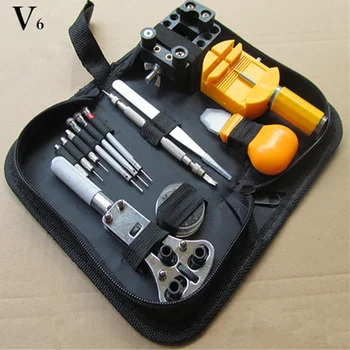 

V6 13Pcs Watch Repair Tool Kit Set Watch Case Opener Link Spring Bar Remover Screwdriver Tweezer Watchmaker Dedicated Device