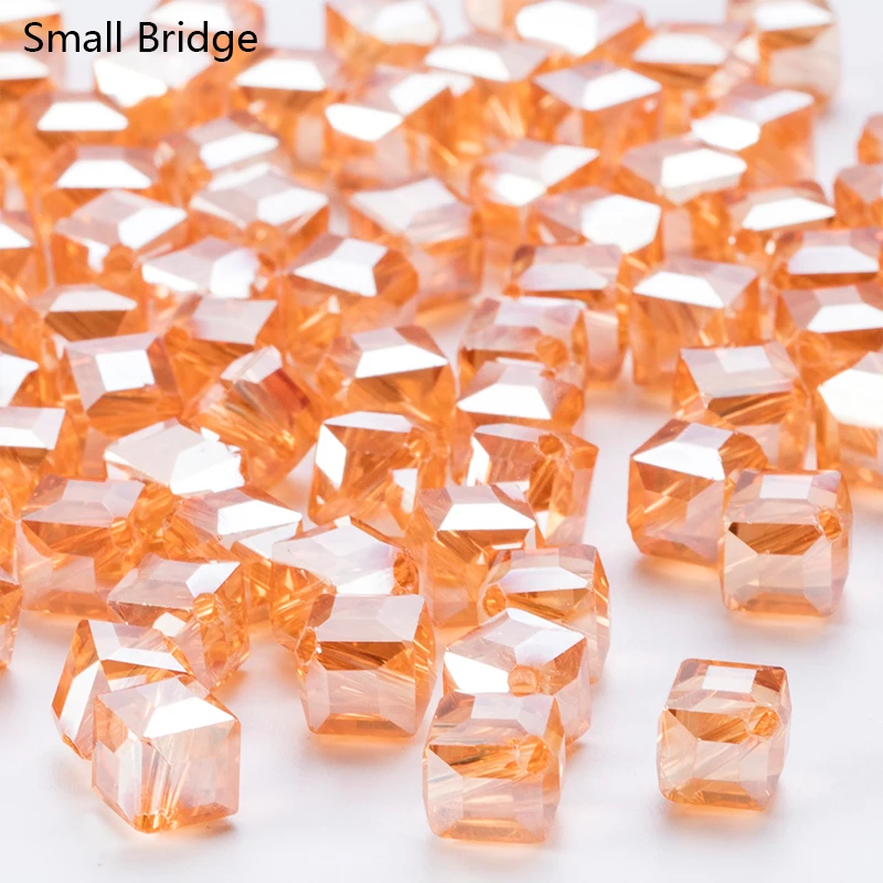

8mm Austria Faceted Square Glass Beads For Jewelry Making Diy Decoration Transparent Spaer Crystal Cube Beads Wholesale X301