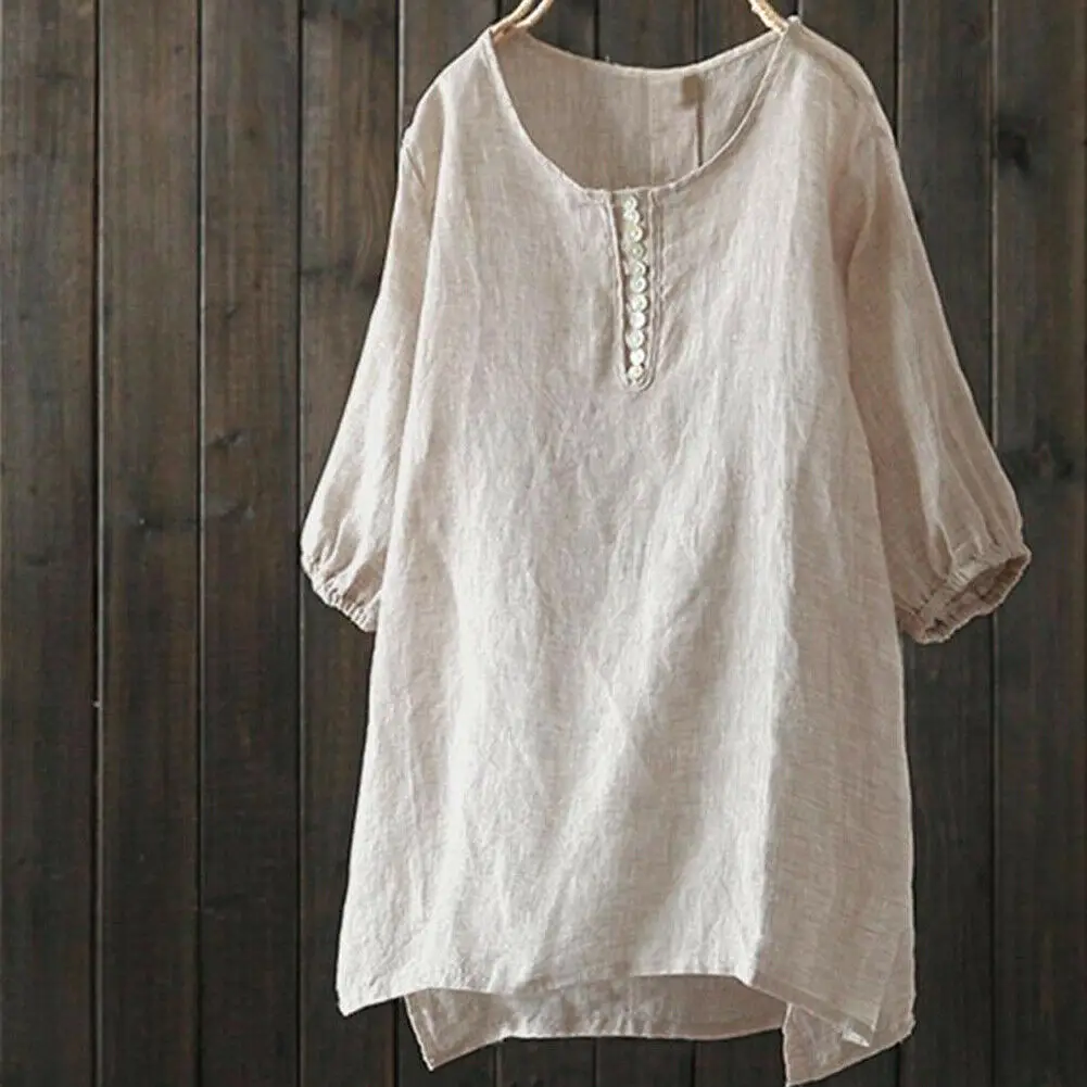 

Womens Summer Casual O-Neck Blouses Loose Tops