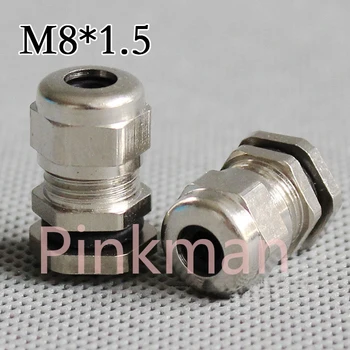 

10pcs Metric System M8*1.5 Nickel Brass Cable Glands Apply to Cable 2-4mm