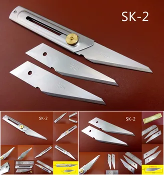 

Leather Craft Stainless Steel Utility Skiving Carving Cutter Knife Tool + 2 Spare Blades - Edger Creaser Chisel Punch Cutter NEW