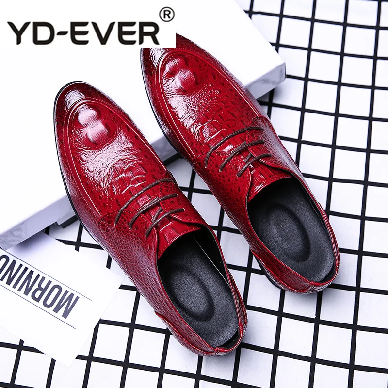 Casamento Couro Formal Plus Sapatos black Size Dos red Apontado On lace Estilo slip slip lace Escritório Italiano Dedo Vestido Barco Pele Up Homens Cobra Luxo Up Do On De Red Negócios black q8avqz