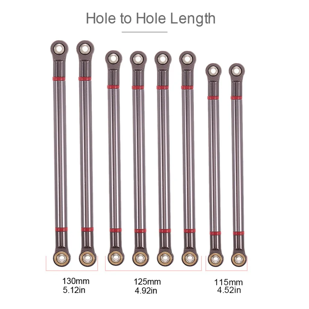 1/10 RC Vehicle Model Steering Servo Linkage Pull Rod Connectors 8x Upgrade Parts for Axial SCX10 Car