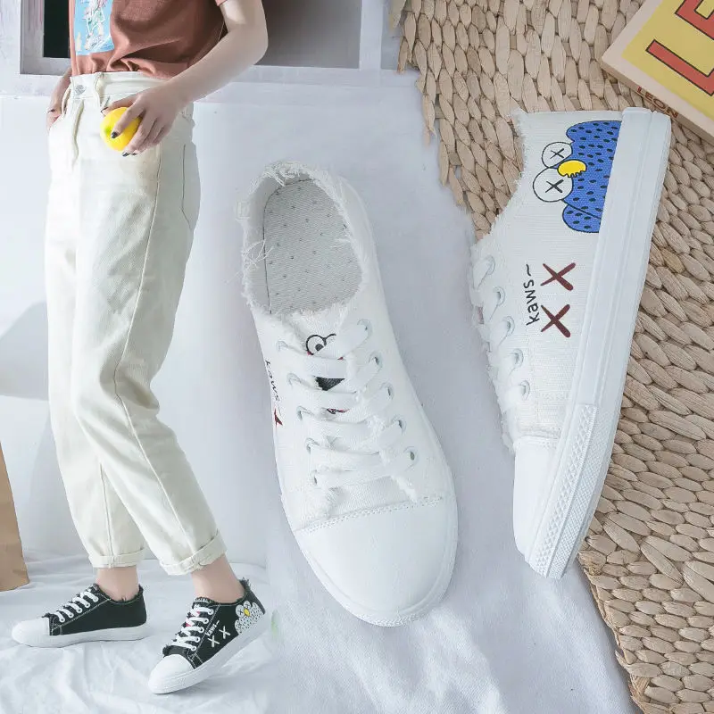 

Butterfly cabinet net red canvas shoes female students Korean version of the shoes
