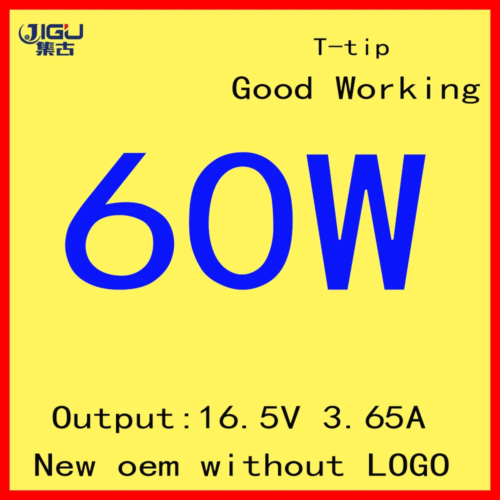 

JIGU Laptop Power Adapter Charger 16.5V 3.65A For APPLE For MACBOOK A1425 A1435 A1502 ME864 MB985 with