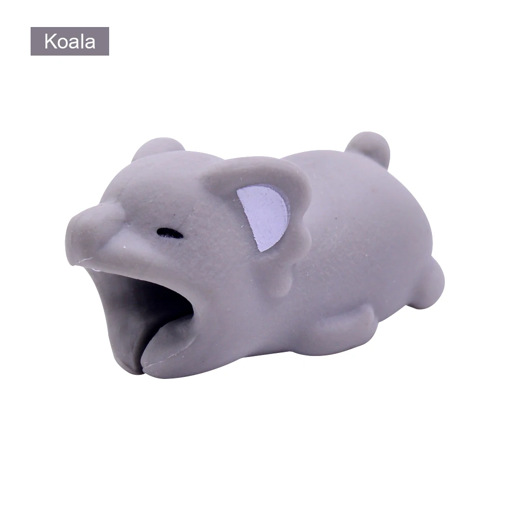 CHIPAL милый укус животное кабель протектор для iPhone USB органайзер для кабеля данных моталки панда Акула свинья укусы Chompers держатель телефона - Цвет: Koala