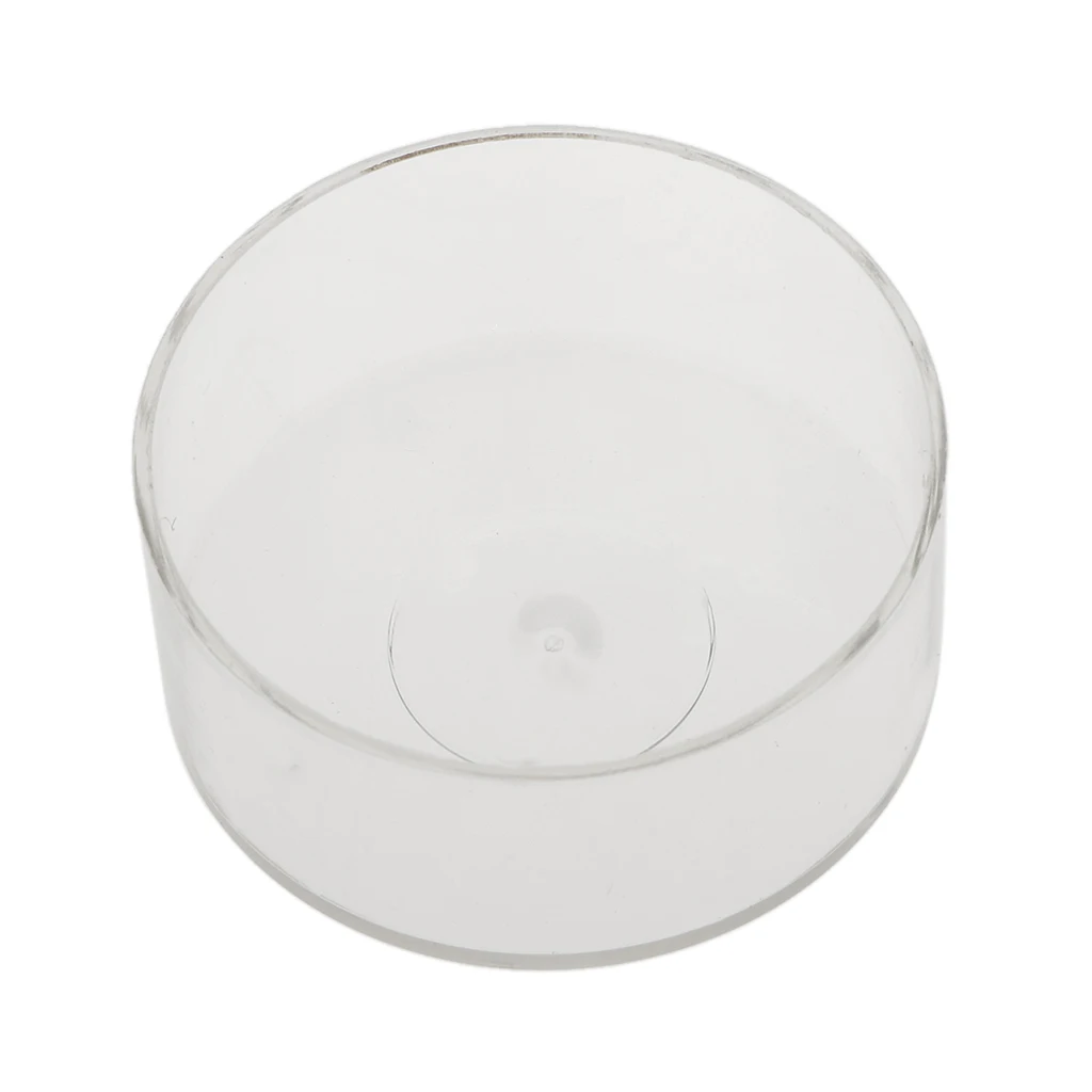 Heat-Resistant Clear Plastic Tea Light Container Cups 10 Pack, Round Shaped, 30mm x 16mm (Dia x Height)