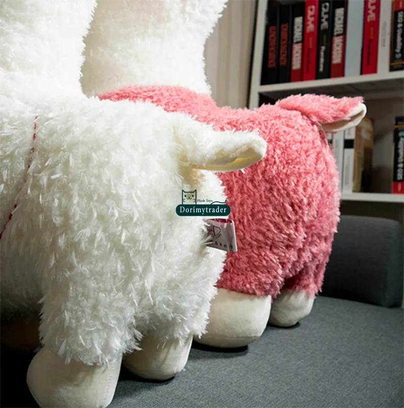 Dorimytrader 31'' 80cm  Lovely Alpaca Toy Large Stuffed Soft Plush Animal Sheep Alpaca Doll 3 Colors Free Shipping DY60916 (1)
