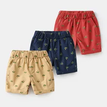 Новая летняя детская одежда Шорты Для мальчиков и девочек с принтом в виде рыбы «кокосовые пальмы» и штаны в полоску свободные армейские детская одежда для детей ясельного возраста; одежда для маленьких детей