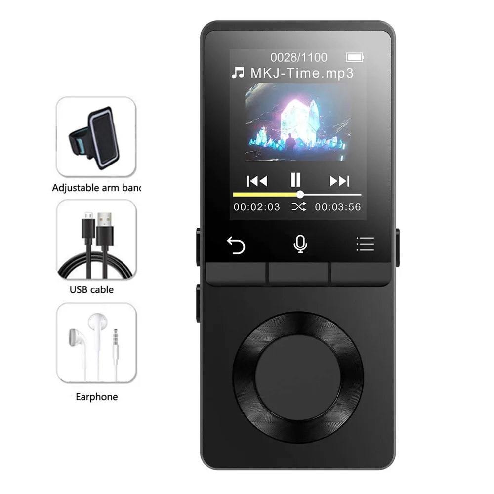 MP3 плеер встроенный динамик с 1 8 дюймовым экраном металлический HIFI без потерь