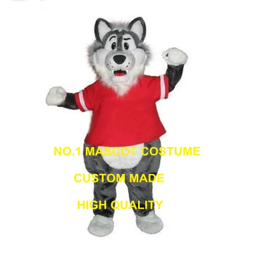 

New big bad grey wolf Cartoon Mascot Costumes Custom Made Christmas Doll Plush Free Shipping fancy dress for carnival 2549