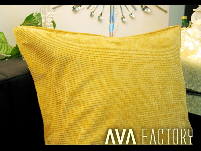 Internet Magazin 60 60cm Yellow Pillow Case Cushion Cover Shabby