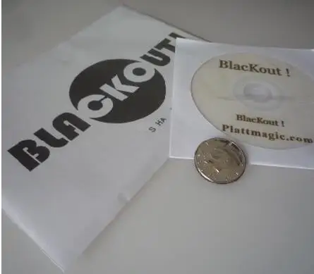 Бесплатная доставка Блэкаут (полудоллар США с DVD) Брайана Платта волшебный трюк