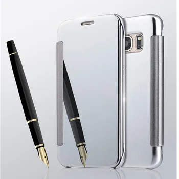 For Samsung Galaxy S5 S6 S7 edge S8 Plus Note 5 4 A3 A5 A7 J1 J3 J7 J5 2016 Prime Smart Flip View Mirror case Hard Protect Cover