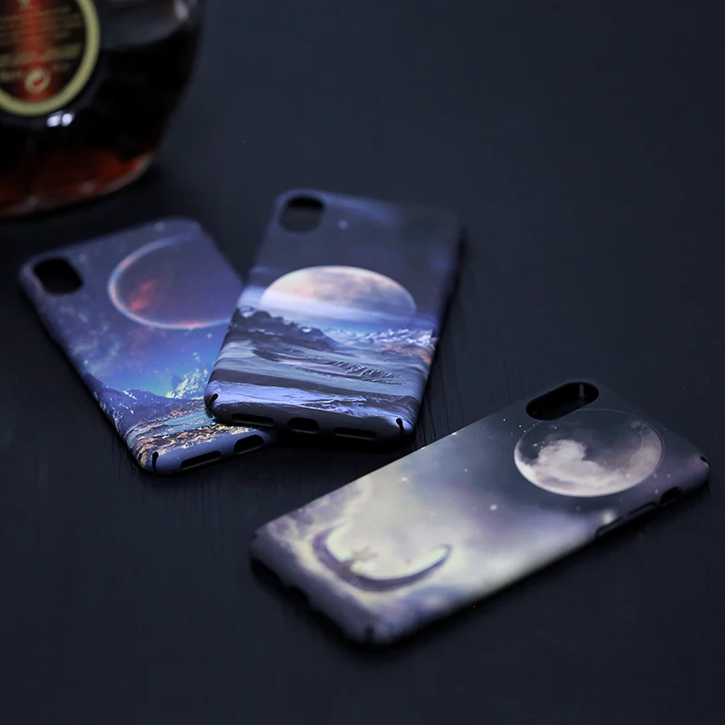 CHYI рисунком чехол для iphone 7 8 6 6s plus X случаях ультра тонкий матовый Жесткий PC задняя
