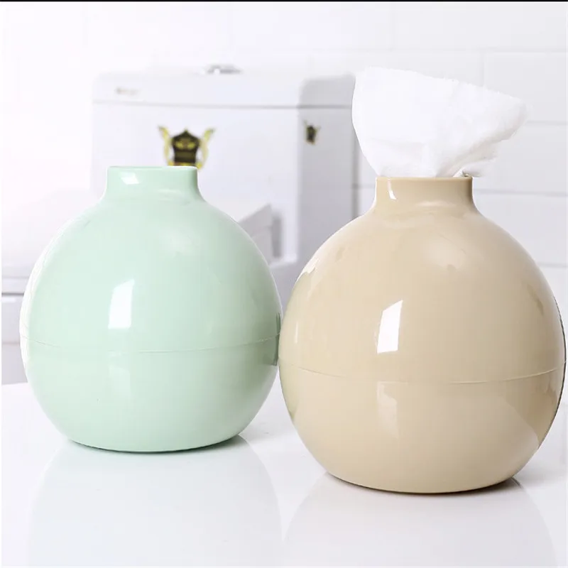 

HOMETREE Creative Round Pumping Paper Tissue Box Holder Livingroom Bedroom Pumping carton Storage Box Home Decoration Decor H85