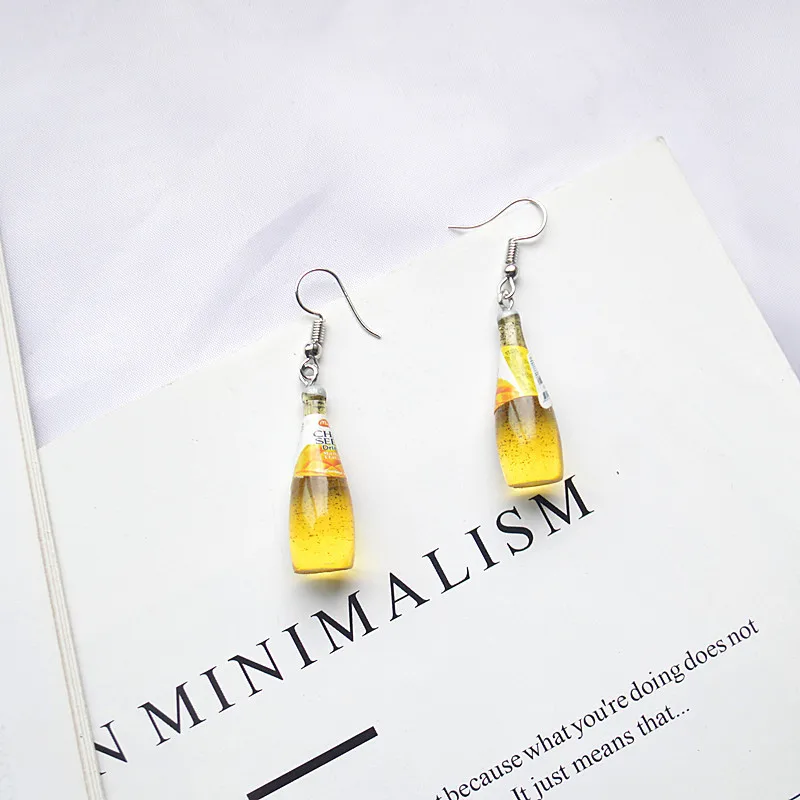 Корейские длинные висячие серьги в стиле Харадзюку из смолы милые забавные