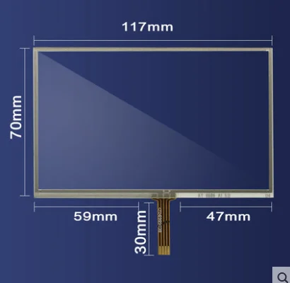 117*70 Новый 5-дюймовый резистивный сенсорный экран HSD050IDW1 HSD050IDW1-A20 Бесплатная