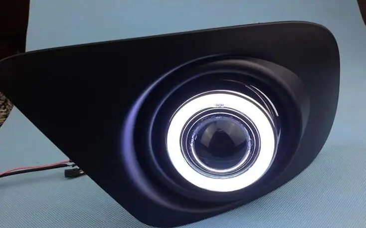 

New Innovative COB Angel Eye daytime running light + halogen Fog Light Projector Lens for Dodge Journey JCUV 2013, 2 pcs