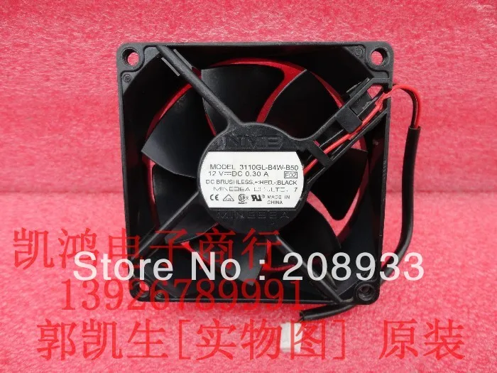 

For Minebea NMB 3110GL-B4W-B50 12V 0.30A 8CM 8025 dual ball bearing +cooling fan