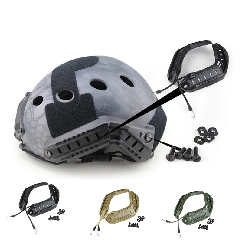 

Tactical Helmet Guide Rail Mount Fast Helmet Rail Adpter Military Airsoft Shooting Helmet Side Guide Rail Helmets Accessories