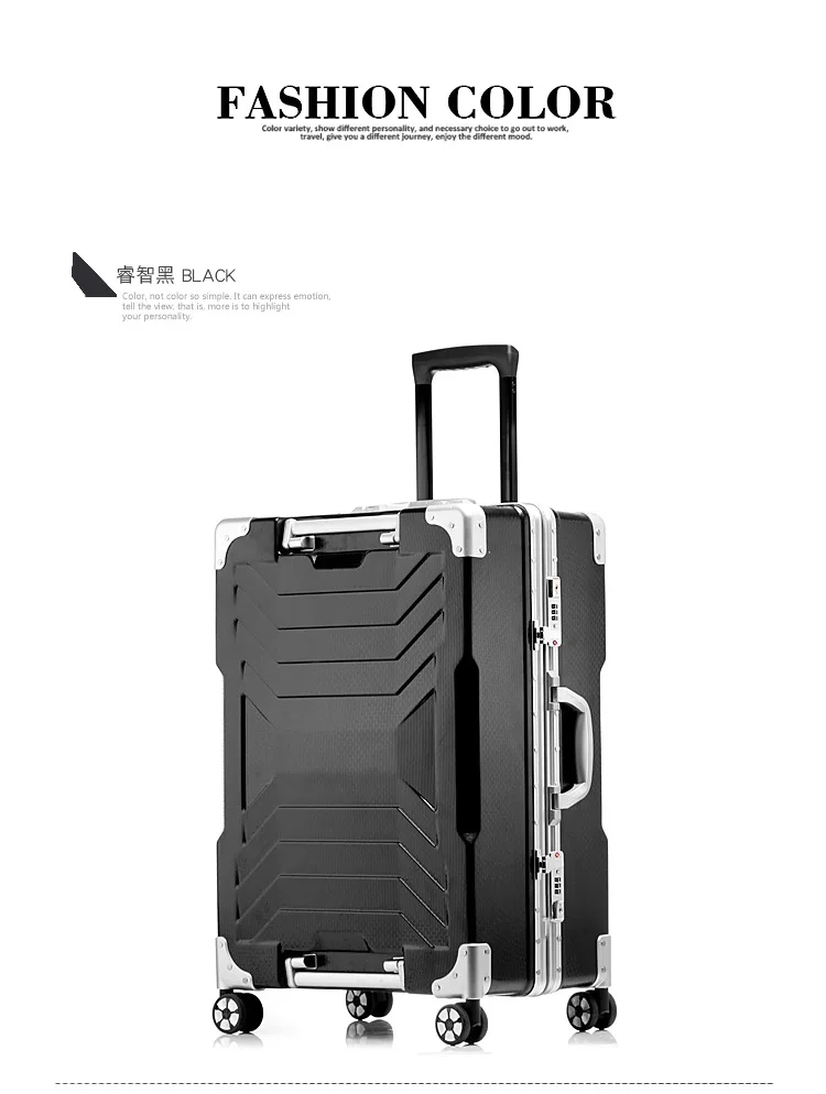 Новое поступление 2" 24" алюминиевая рама PC Rolling Hardside чемодан Дорожный чемодан-тележка вместительные чемоданы для девочек женщин и мужчин